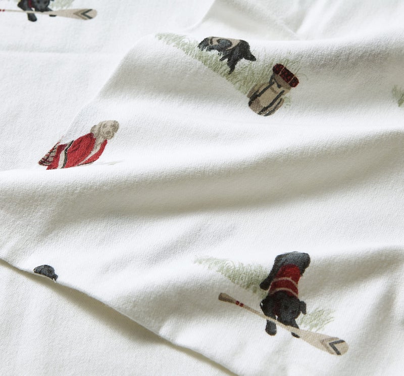 Eddie Bauer - Flannel Sheets Full Size, Anti-Pilling & Wrinkle Resistant Cotton, Touchably Soft for All-Season Comfort - Bed Sheets with Matching Pillowcases & Fitted Sheet (Retriever Friends) - Image 4